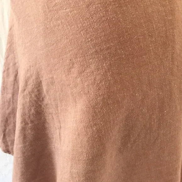 TREE OF LIFE womens 12 wrap skirt dusty pink hemp slubbed fabric made in Nepal - Picture 2 of 12